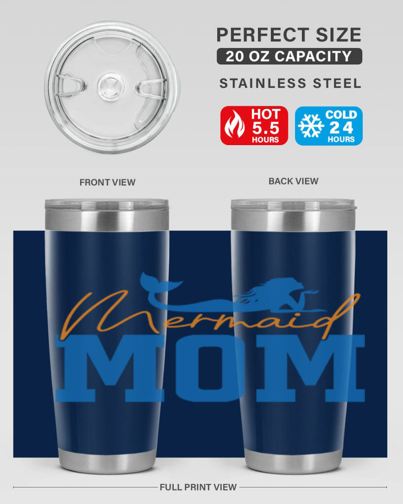 Mermaid Mom 375#- mermaid- Tumbler