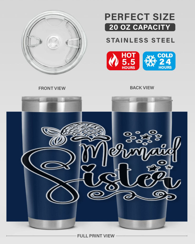 Mermaid Sister 441#- mermaid- Tumbler