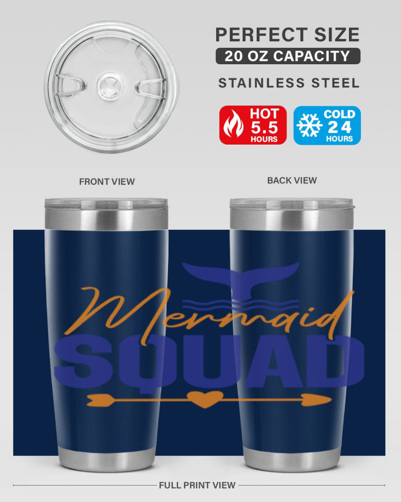 Mermaid Squad 376#- mermaid- Tumbler