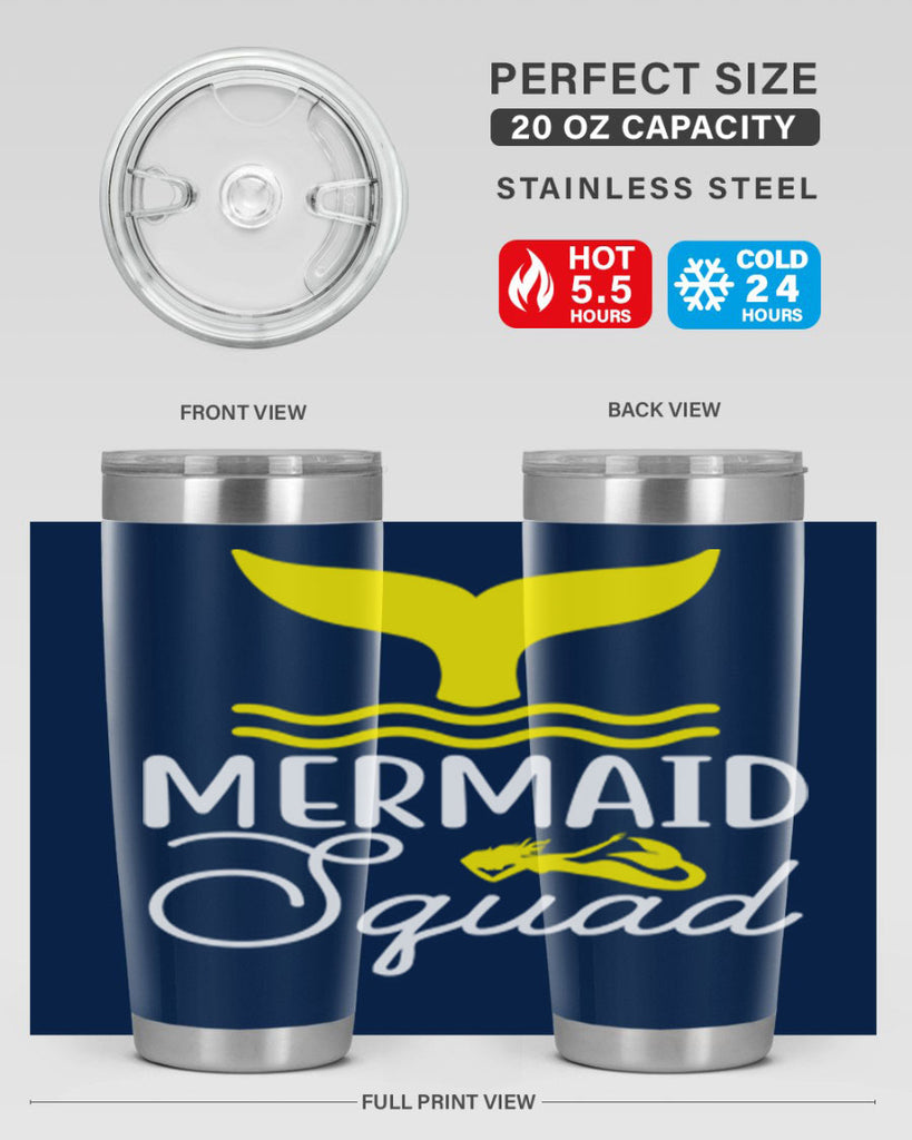 Mermaid Squad 380#- mermaid- Tumbler