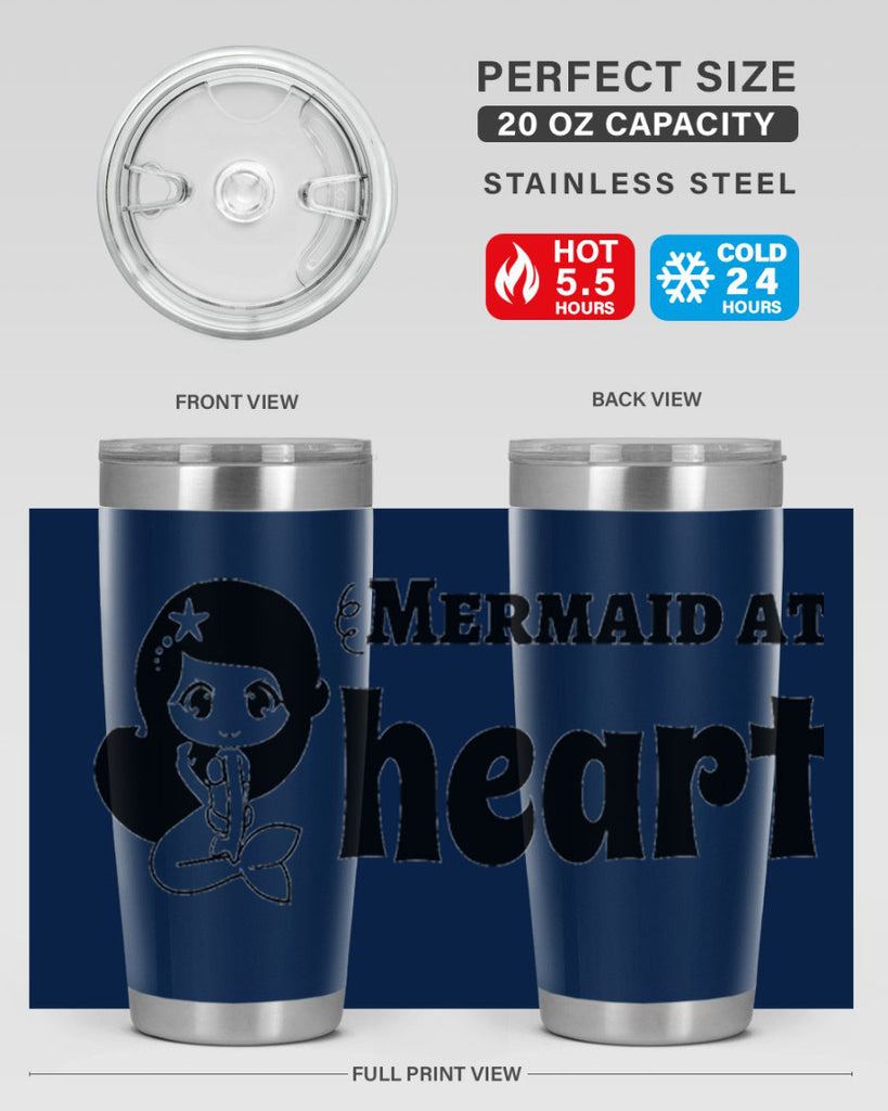 Mermaid at heart 393#- mermaid- Tumbler