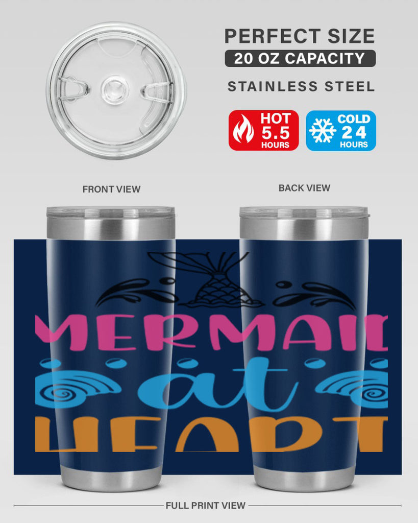 Mermaid at heart Design 396#- mermaid- Tumbler