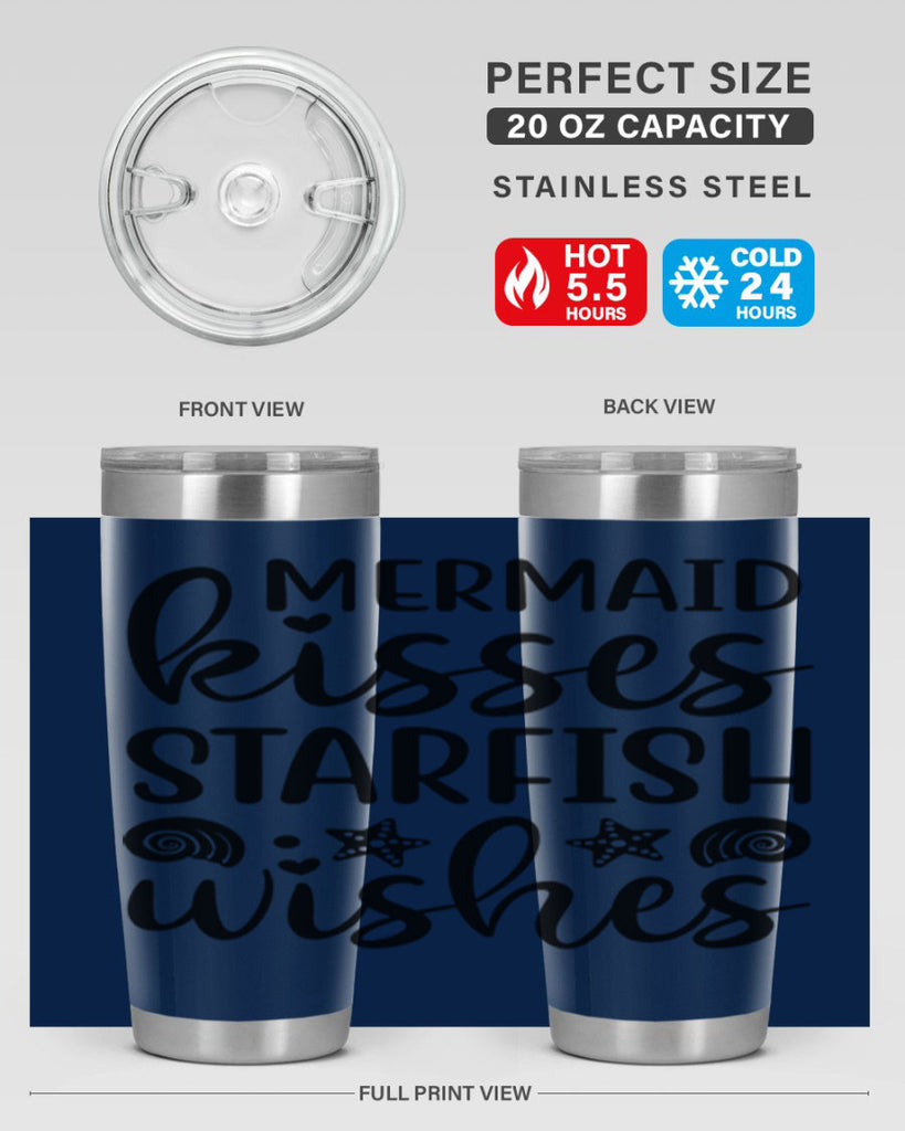 Mermaid kisses starfish wishes 426#- mermaid- Tumbler