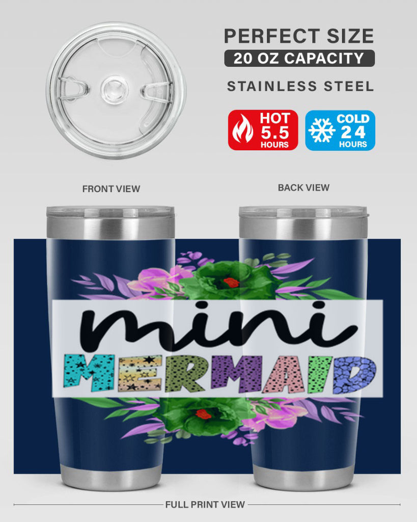 Mini Mermaid 505#- mermaid- Tumbler