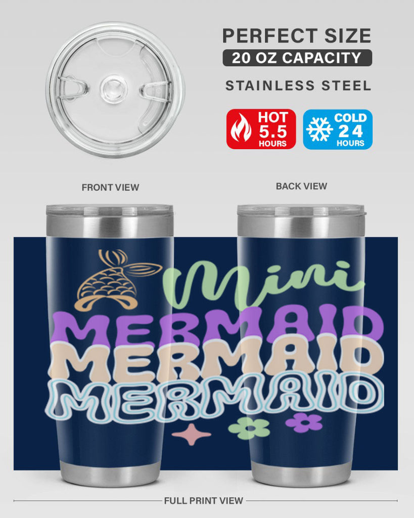 Mini Mermaid 509#- mermaid- Tumbler