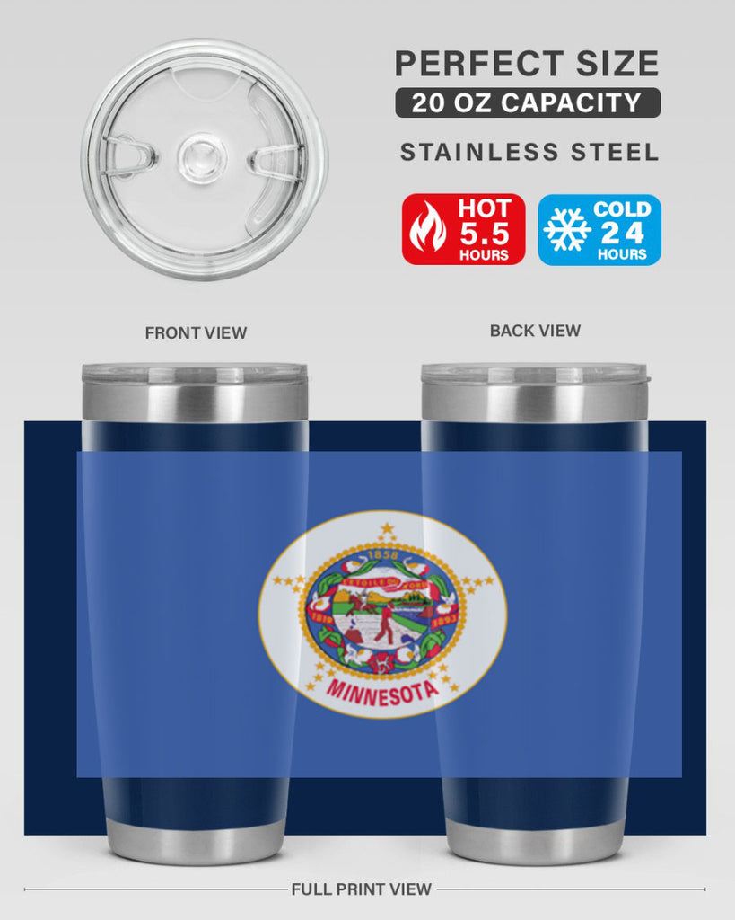 Minnesota 29#- Us Flags- Tumbler