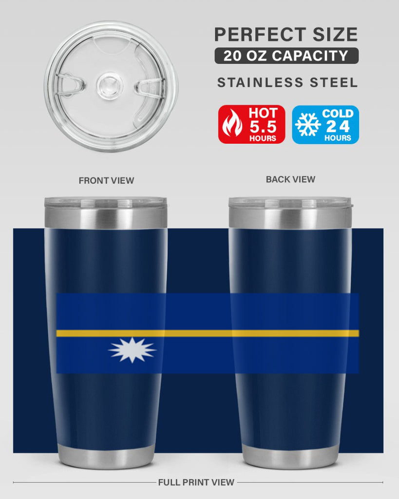 Nauru 77#- world flags- Tumbler