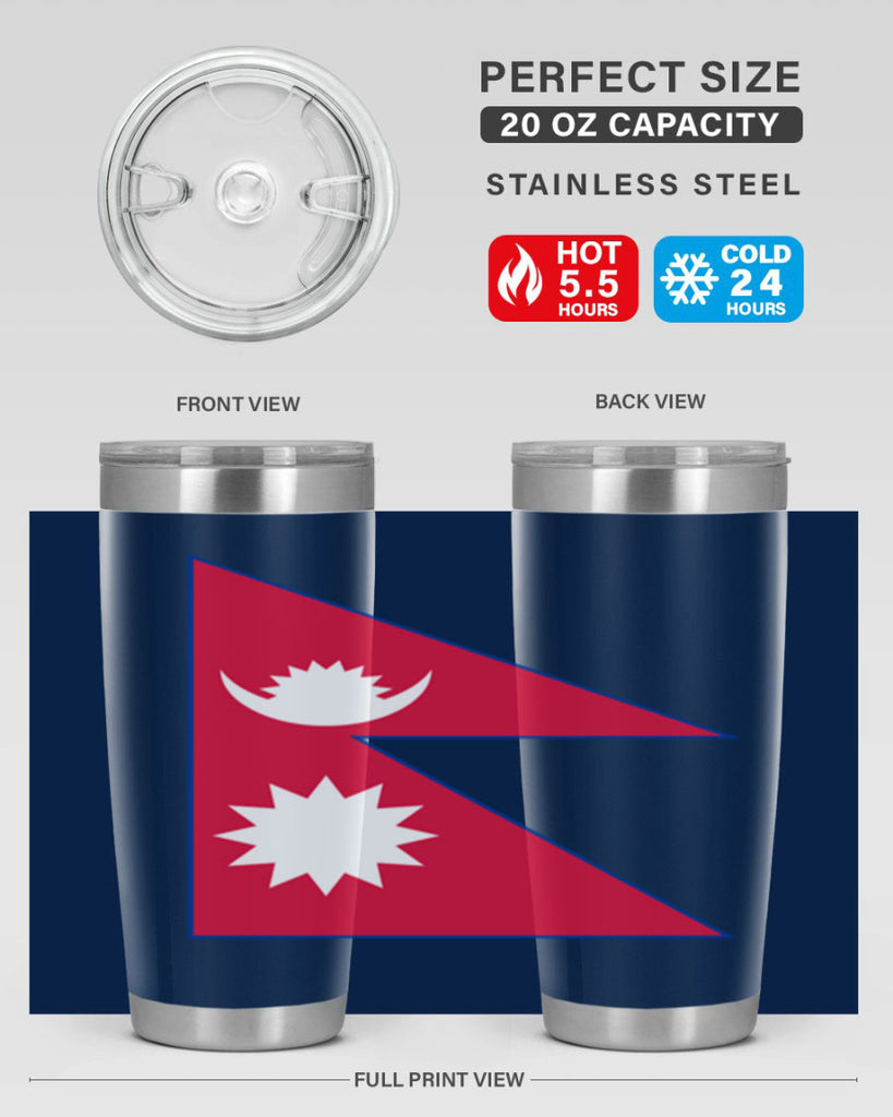 Nepal 76#- world flags- Tumbler