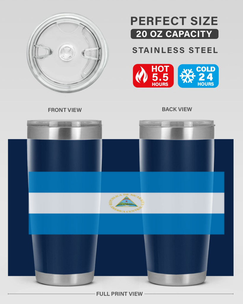 Nicaragua 73#- world flags- Tumbler