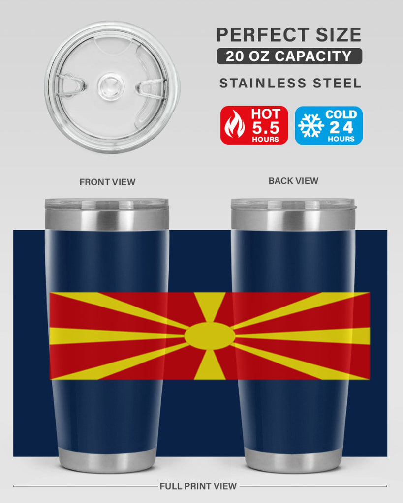 North Macedonia 69#- world flags- Tumbler