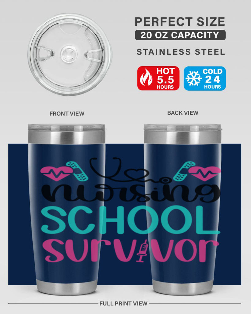 Nursing School Survivor Style Style 63#- nurse- tumbler