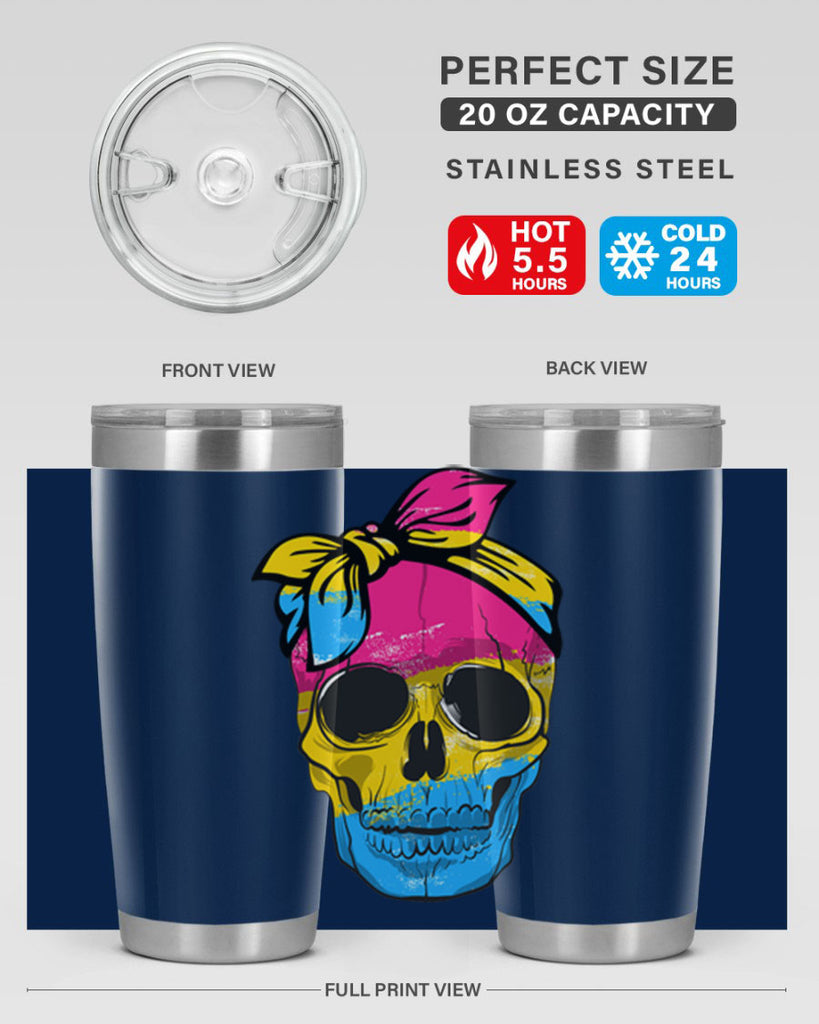 Pansexual Lgbtq Skull Gay Pride Png 30#- lgbt- Tumbler