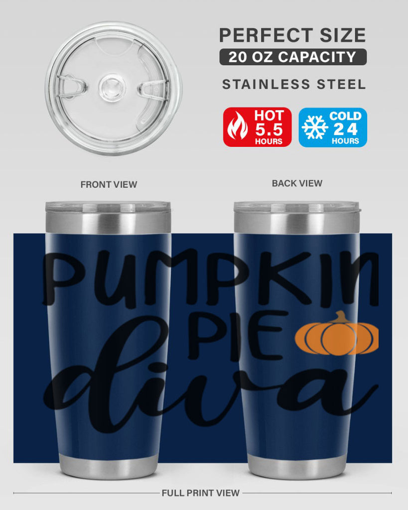 Pumpkin Pie Diva 532#- fall- Tumbler