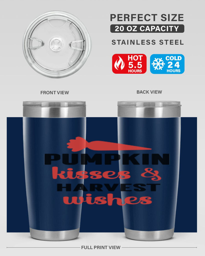 Pumpkin kisses harvest wishes 524#- fall- Tumbler