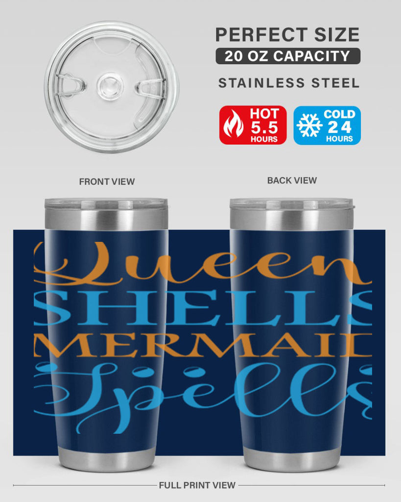 Queen Shells Mermaid Spells 546#- mermaid- Tumbler