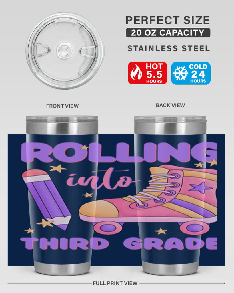 Rolling into 3rd Grade 24#- 3rd grade- Tumbler