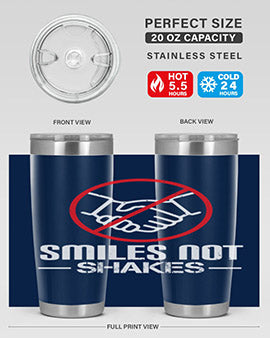 SMILES NOT SHAKES Style 23#- corona virus- Cotton Tank