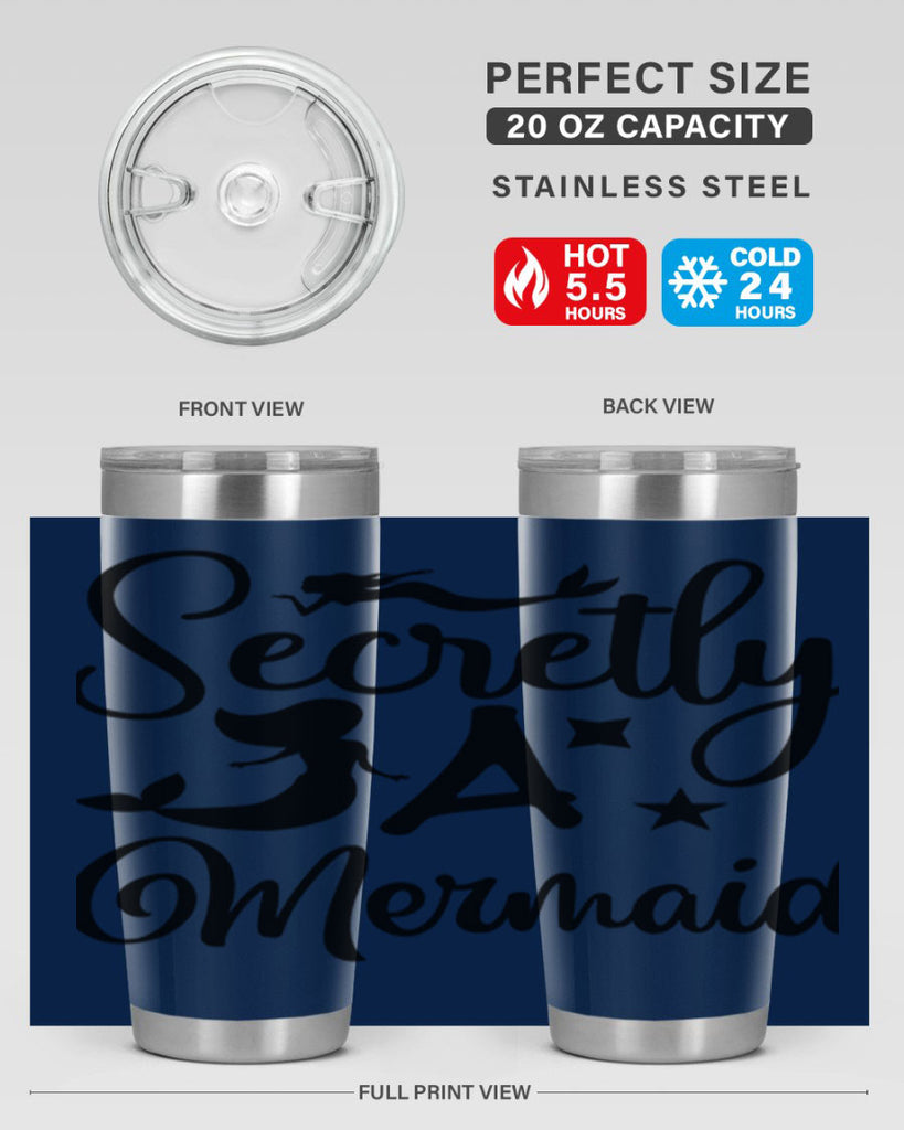 Secretly a mermaid 580#- mermaid- Tumbler