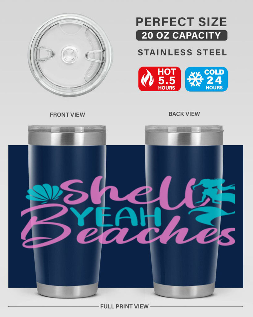 Shell Yeah Beaches 590#- mermaid- Tumbler