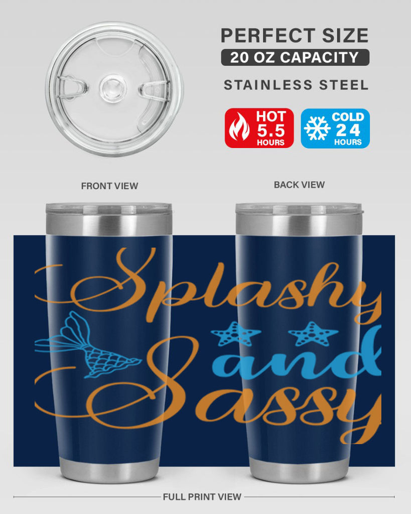 Splashy and Sassy Design 625#- mermaid- Tumbler