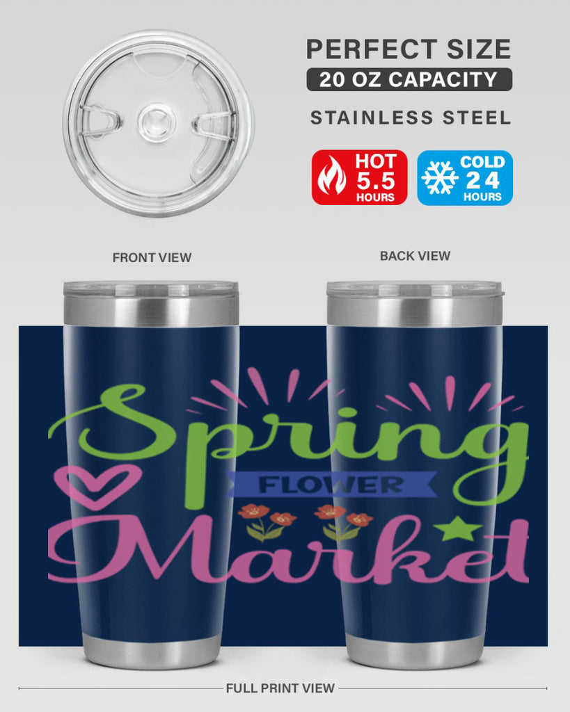 Spring Flower Market  487#- spring- Tumbler