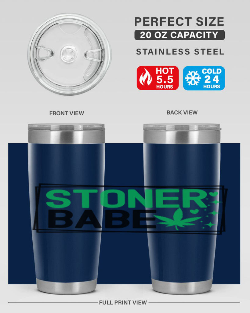 Stoner Babe 258#- marijuana- Tumbler