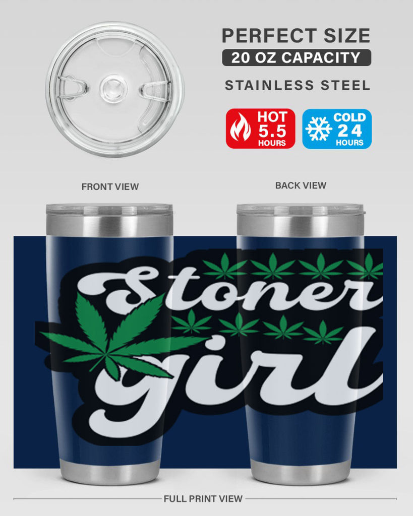 Stoner girl 263#- marijuana- Tumbler