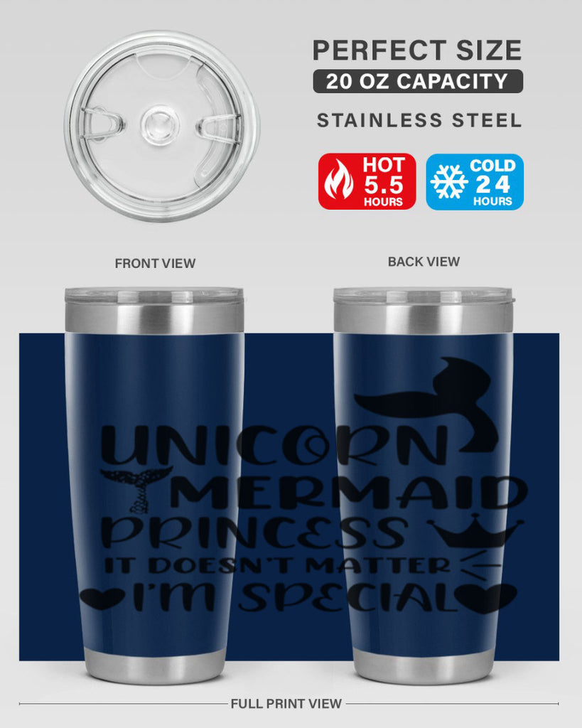 Unicorn Mermaid princess it doesnt 662#- mermaid- Tumbler