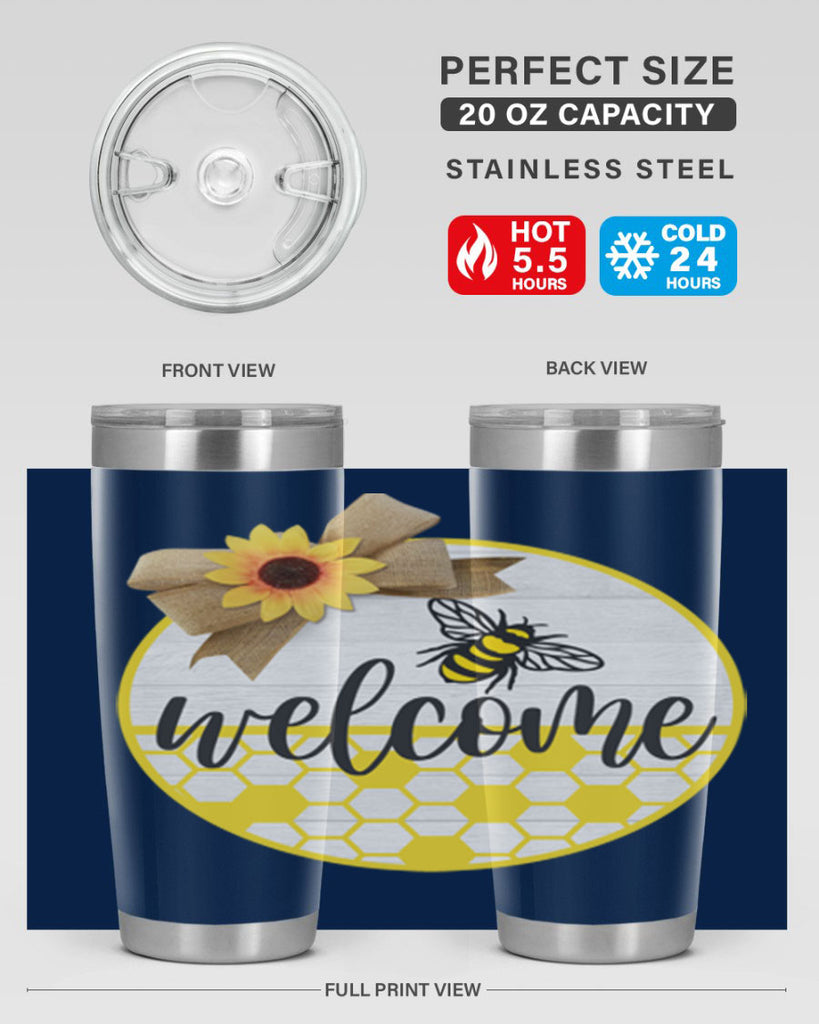 Welcome Bee and hive Mockup566#- spring- Tumbler