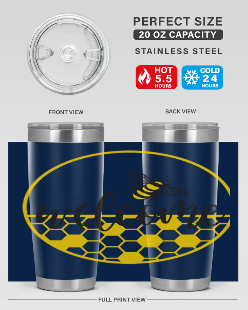 Welcome Bee and hive567#- spring- Tumbler
