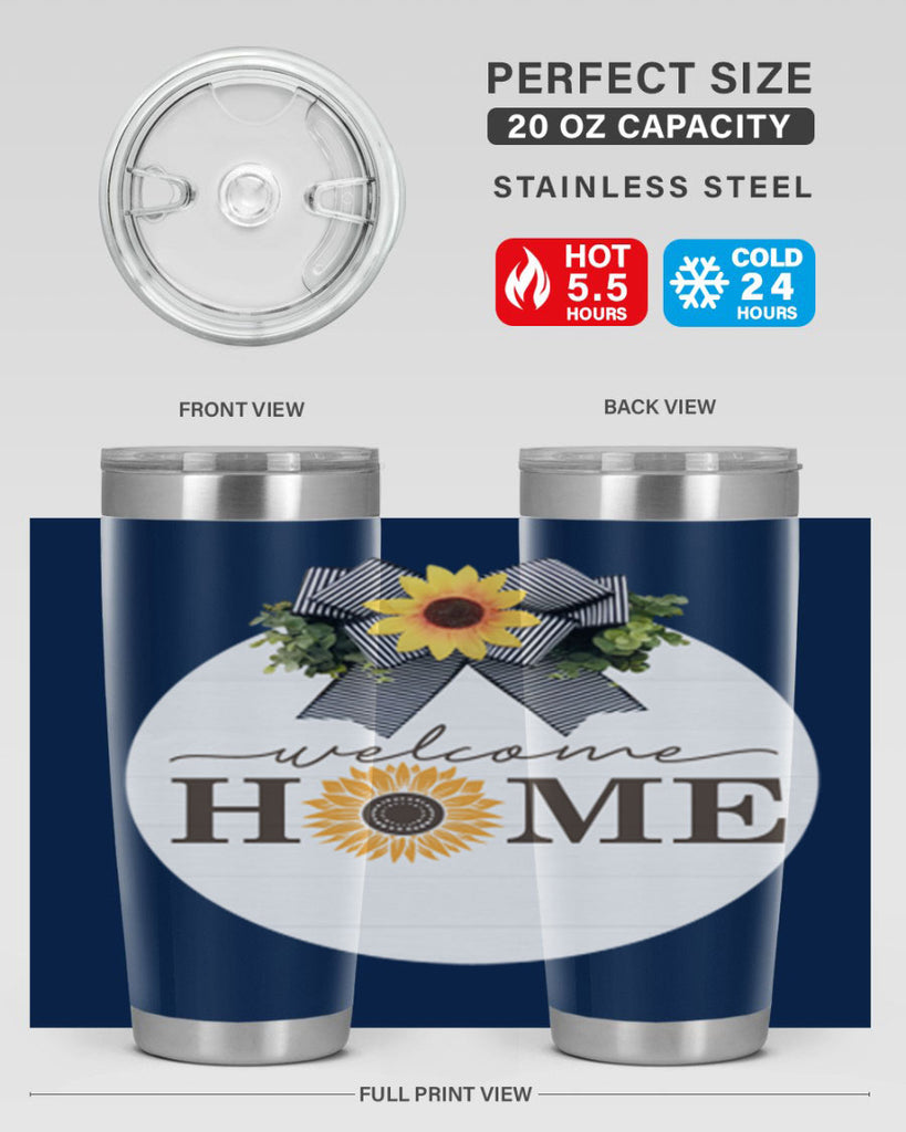 Welcome Home sunflower Mockup572#- spring- Tumbler