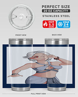 White hair girl wearing summer outfit 40#- anime- Tumbler