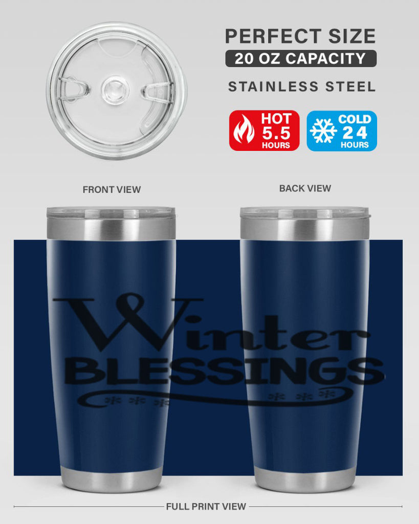 Winter Blessings 493#- winter- Tumbler