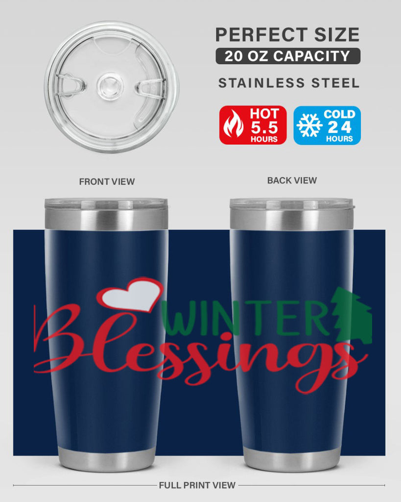 Winter Blessings 546#- winter- Tumbler