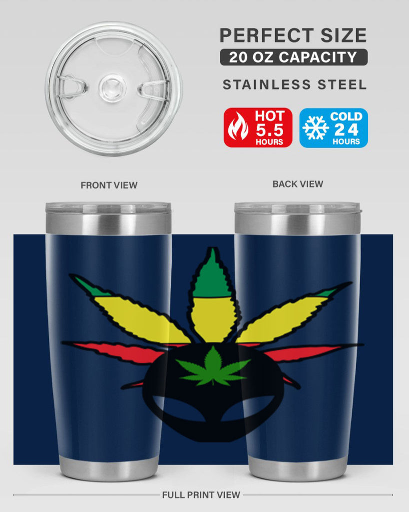 alien cannabis 10#- marijuana- Tumbler