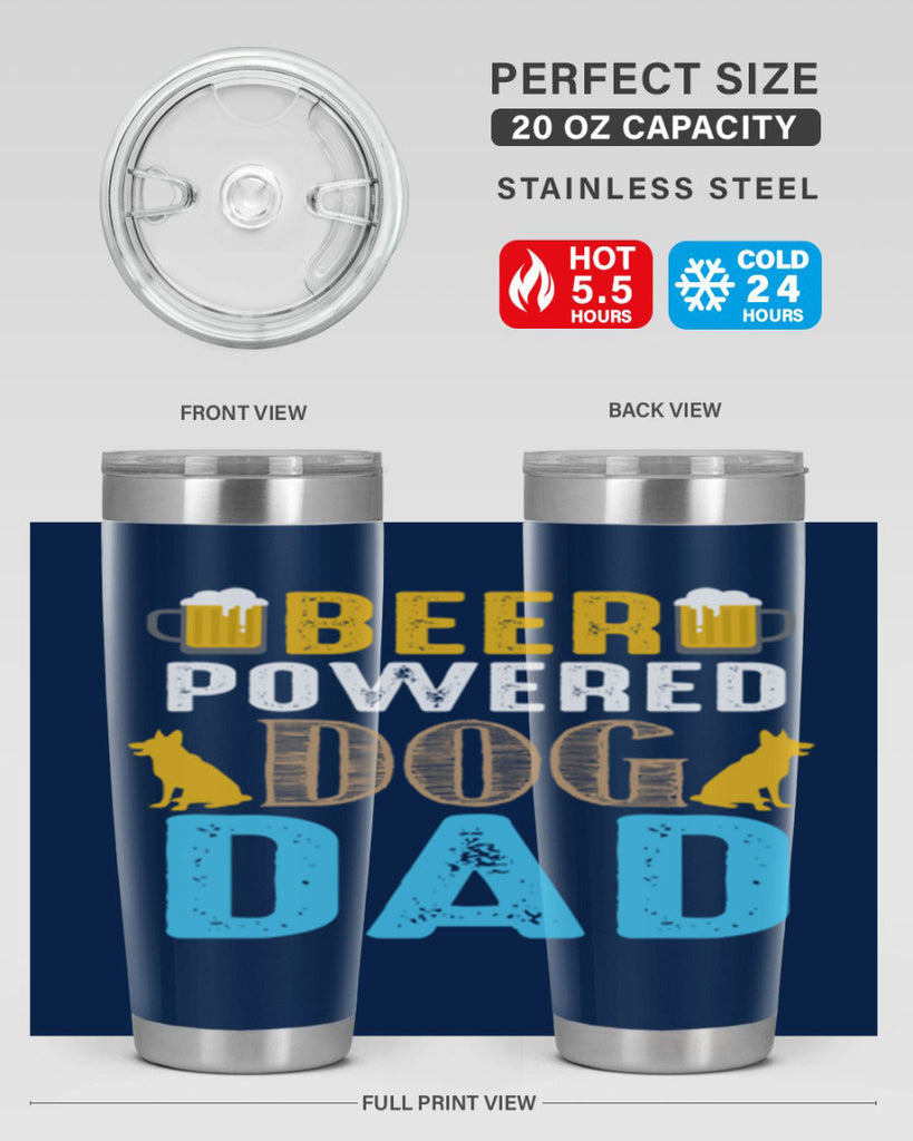 beer power dog dad 145#- beer- Tumbler