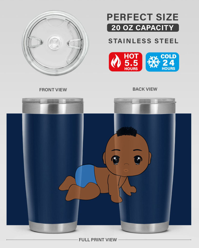 black baby boy 9#- black men - boys- tumbler