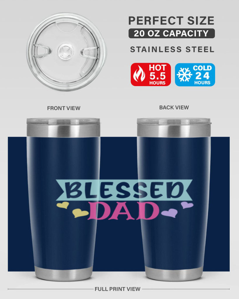 blessed dad 37#- dad- Tumbler