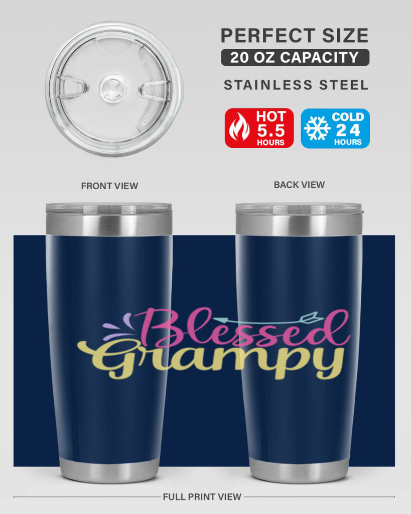 blessed grampy 78#- grandpa - papa- Tumbler