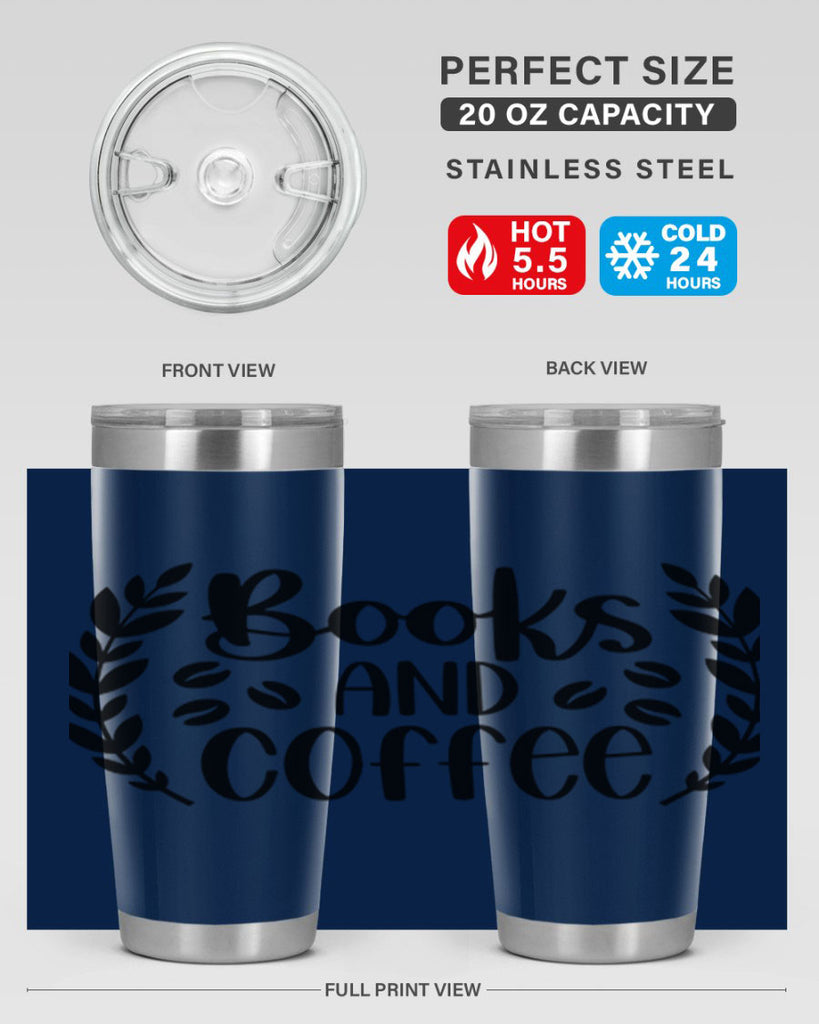 books and coffee 47#- reading- Tumbler