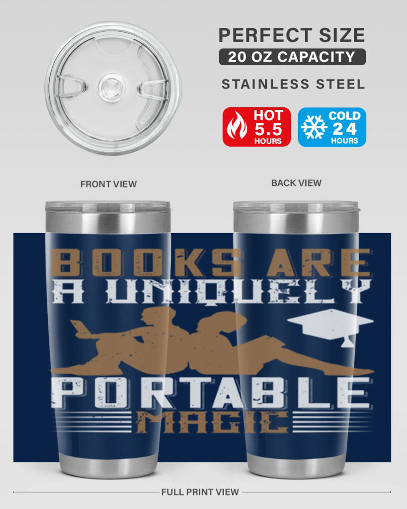 books are a uniquely portable magic 74#- reading- Tumbler