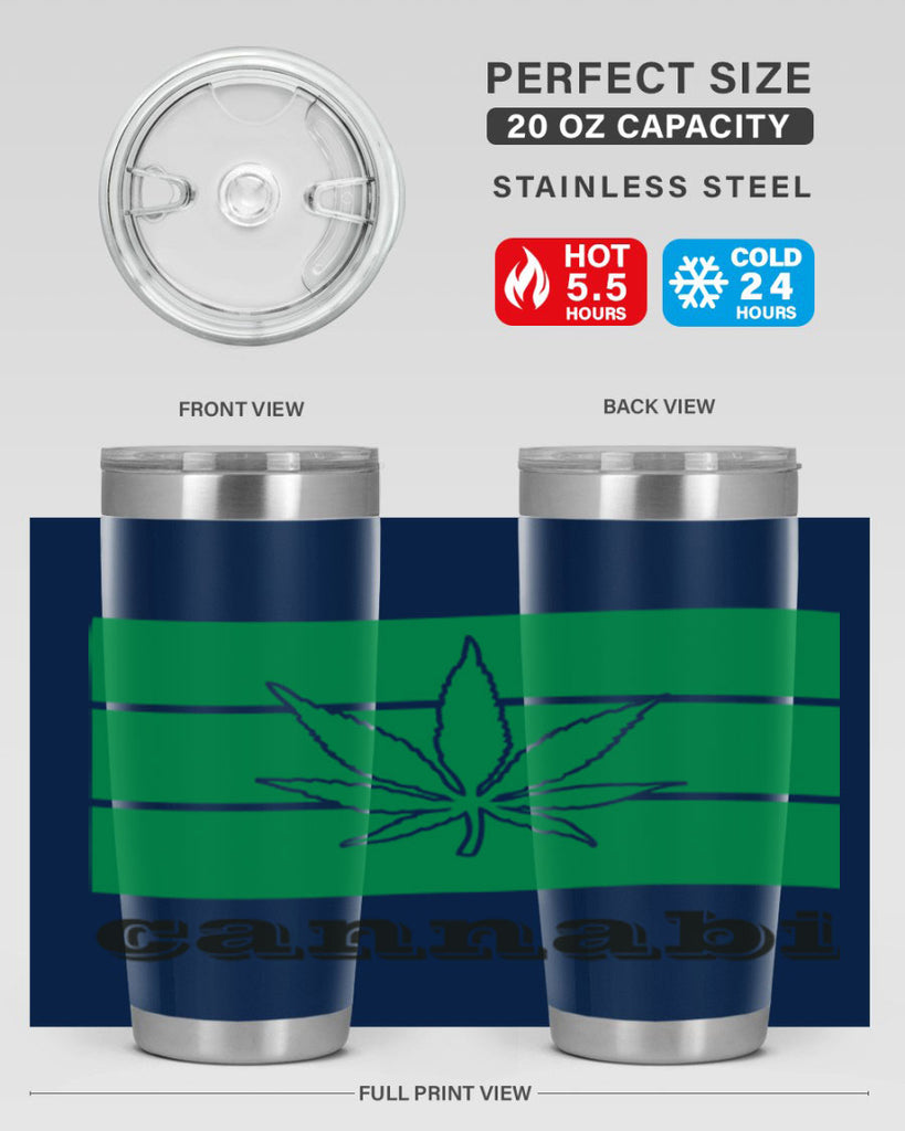 cannabi flag 36#- marijuana- Tumbler