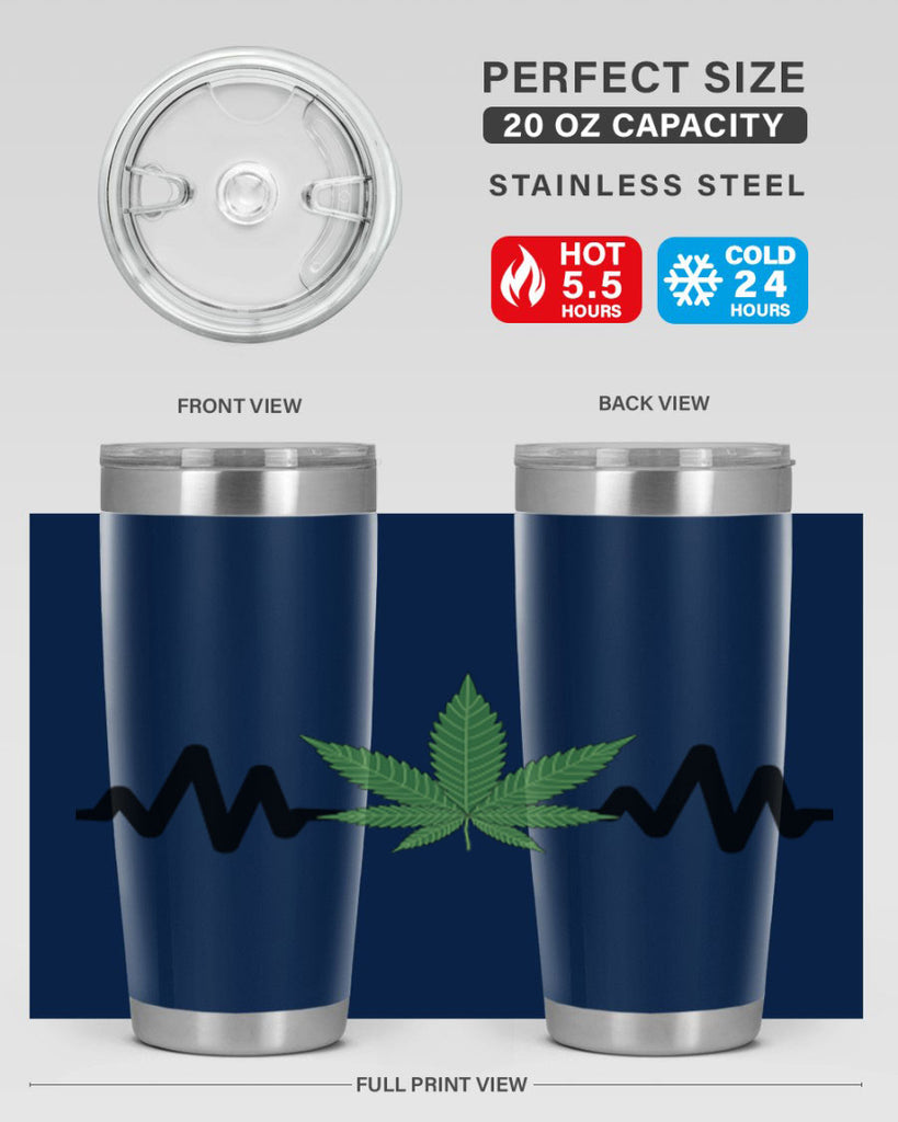 cannabis heartbeat 46#- marijuana- Tumbler