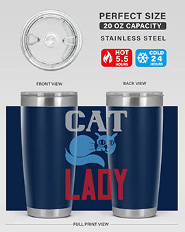 cat lady Style 31#- cat- Tumbler