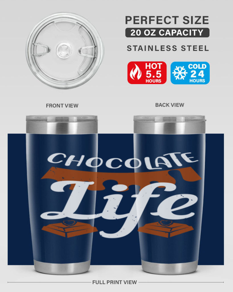 chocolate life 45#- chocolate- Tumbler