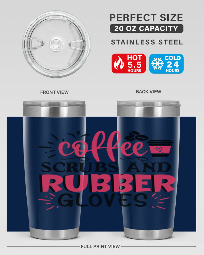 coffee scrubs and rubber gloves Style 393#- nurse- tumbler