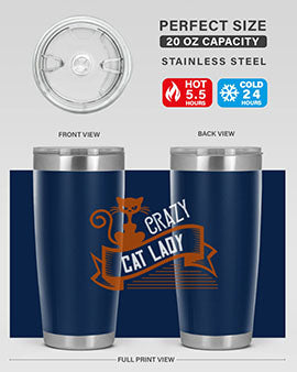 crazy cat lady Style 43#- cat- Tumbler