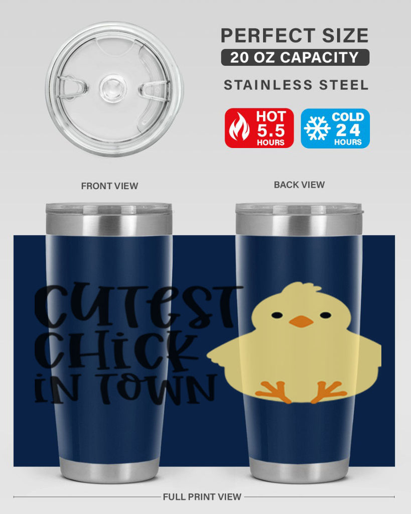 cutest chick in town 61#- easter- Tumbler