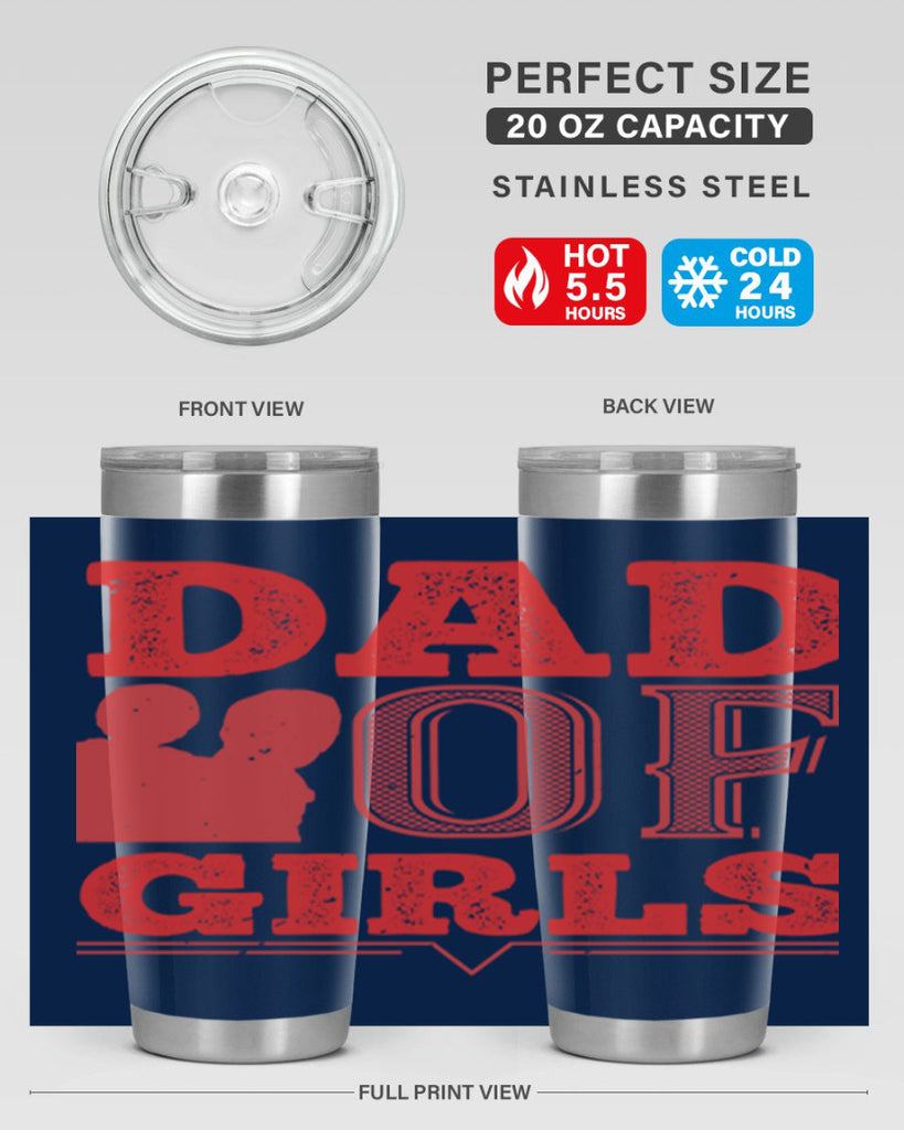 dad of girls 269#- fathers day- Tumbler