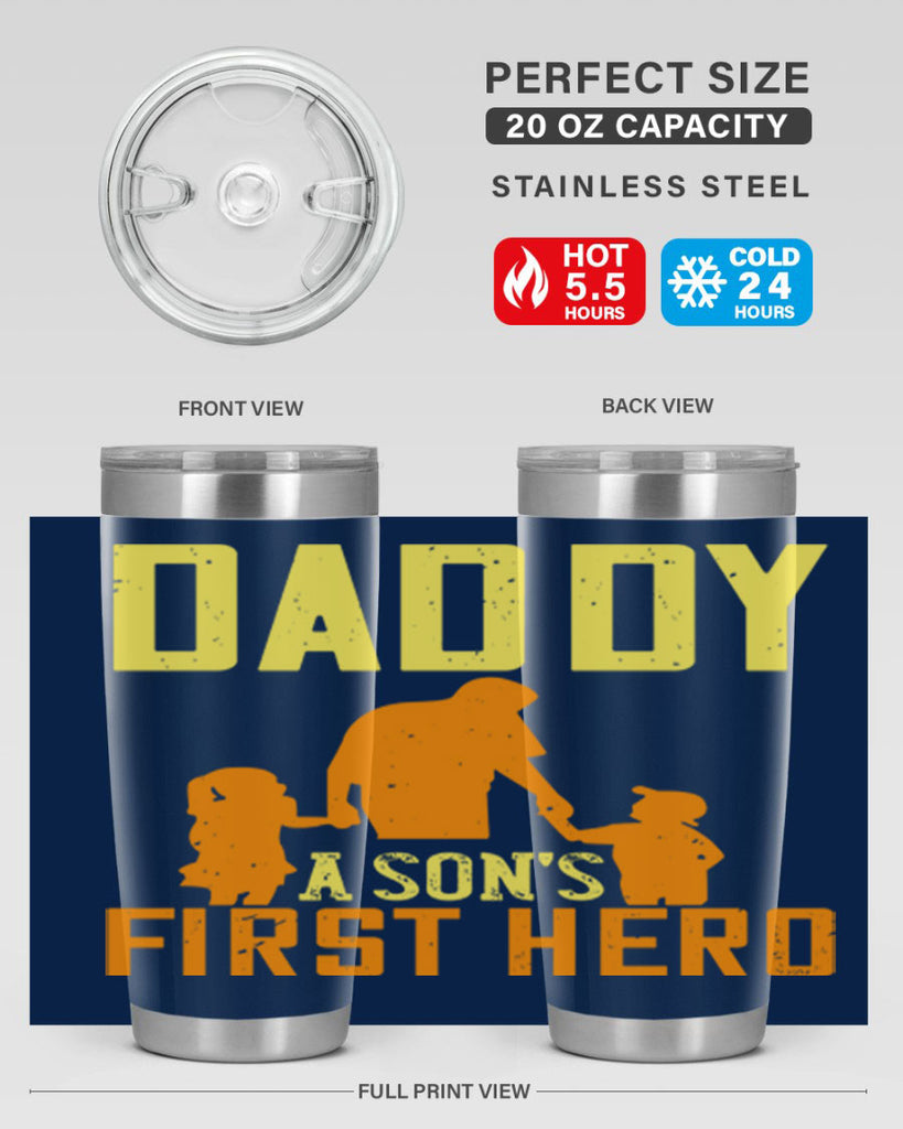 daddy a sons first hero 249#- fathers day- Tumbler